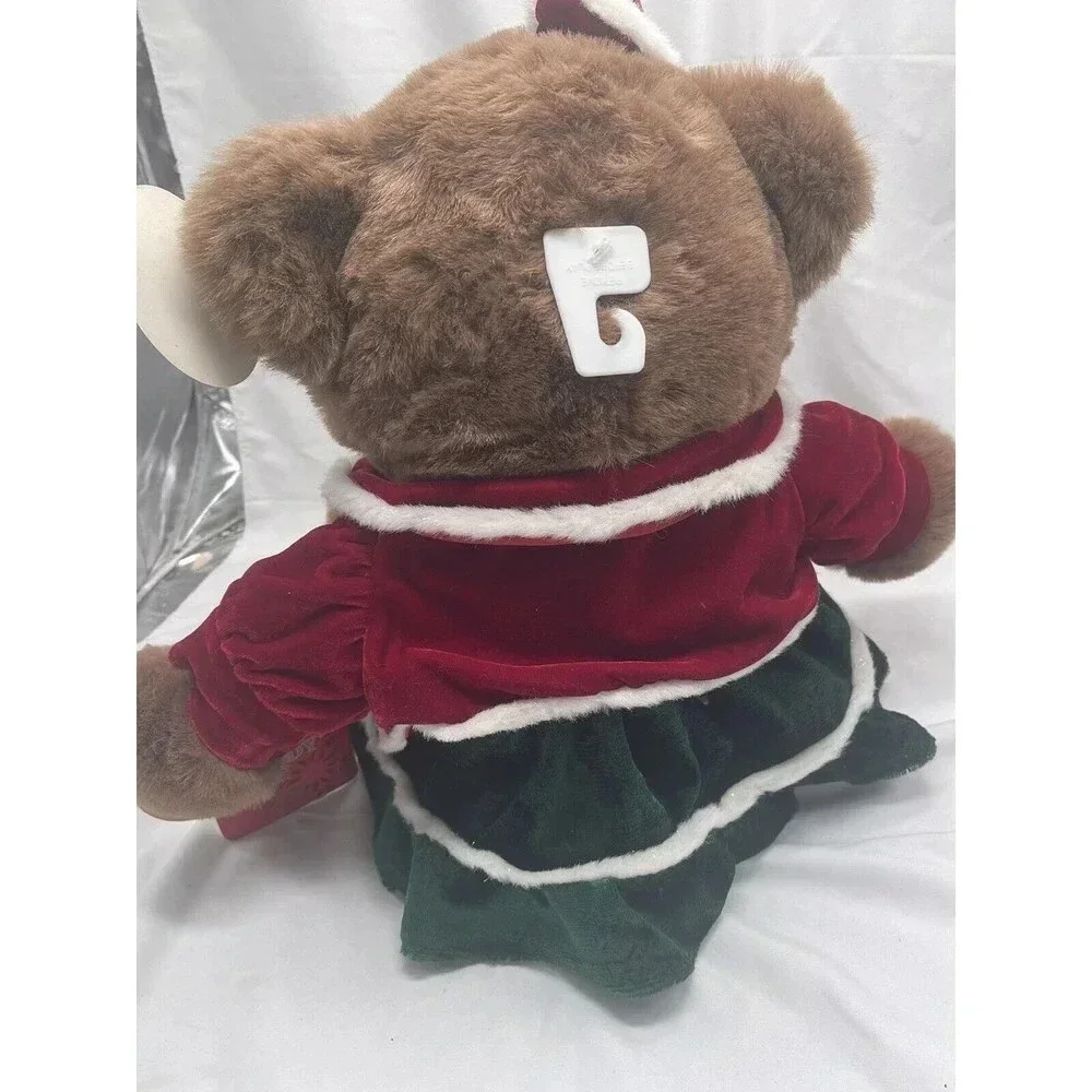 2007 Christmas Plush Bear Girl Snowflake Teddy Dan Dee Collector Stuffed Animal